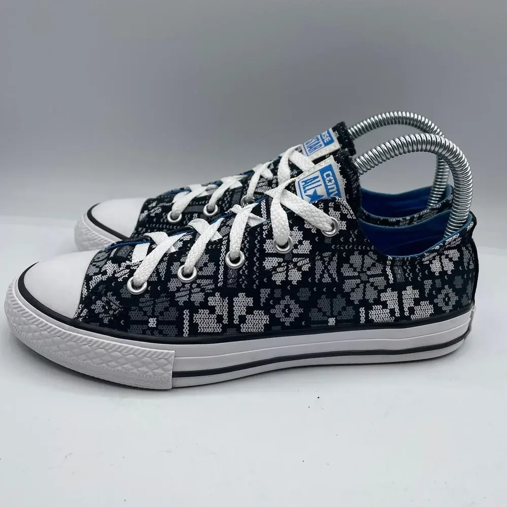 Converse Chuck Taylor All Star Winter Print Snow Christmas Black Kids Juniors 4